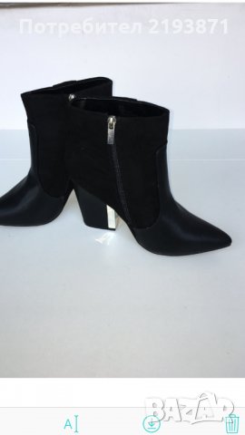 Черни боти марка JustFab номер 40, снимка 3 - Дамски боти - 24265328