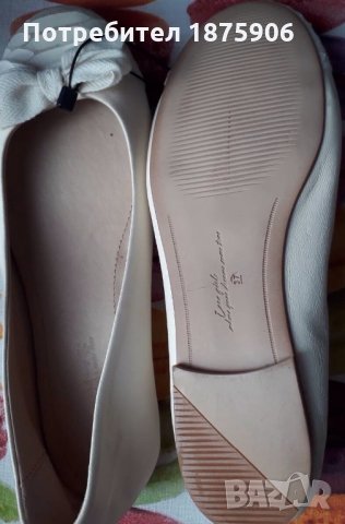 Бели обувки тип балерина на "Zara", снимка 2 - Детски обувки - 23955606