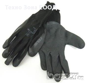 Ръкавици топени в латекс-едностранно, черни, снимка 1 - Други - 15753712