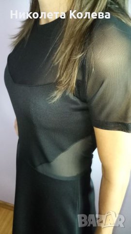 Черна секси елегантна рокля, снимка 2 - Рокли - 21775519