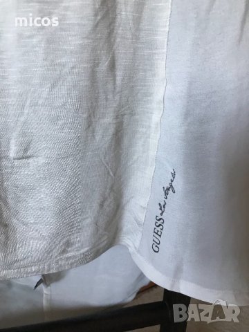 15 лв до 30.07!Guess,нова блуза с перли, еластична, цвят пудра, снимка 2 - Тениски - 23292993