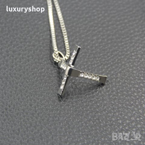 БЕЗПЛАТНА ДОСТАВКА!От филма Бързи и яростни, висулка, Доминик Торето, кръст, мъжки огърлица, синджир, снимка 6 - Колиета, медальони, синджири - 24818967