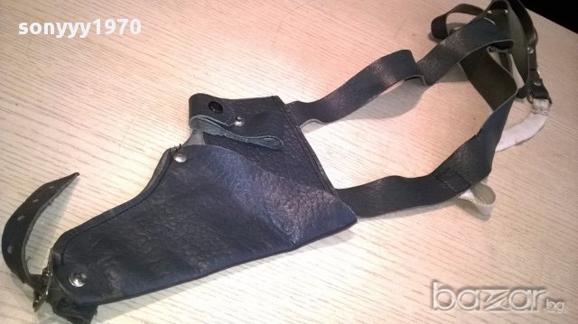 Кобур-кожен с презрамки-внос швеицария, снимка 1 - Оборудване и аксесоари за оръжия - 14786108