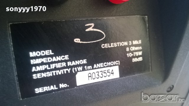 celestion 3 mkii 8ohms 2х75watts 88db-внос англия, снимка 18 - Тонколони - 10154250