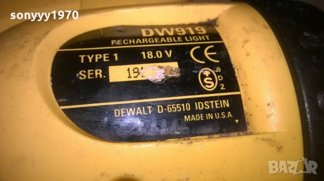 dewalt dw919 light made in usa-внос англия, снимка 13 - Други инструменти - 26045888