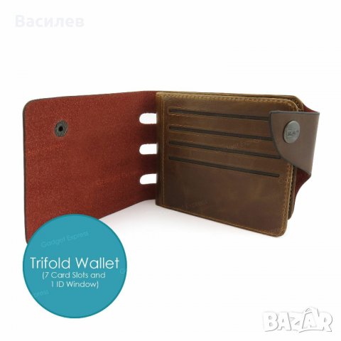 Bailini мъжки портфейл естествена кожа внос Англия, снимка 4 - Портфейли, портмонета - 25404131