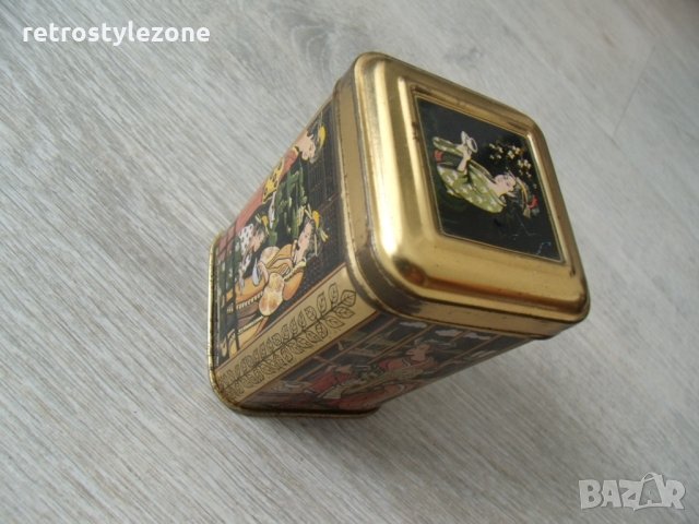 №1186 стара малка ламаринена кутийка  - размери  9,5 / 6 / 6 см, снимка 6 - Други ценни предмети - 22388349