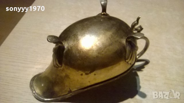 ретро сосиера-мед/месинг-29х11х10см-внос швеицария, снимка 10 - Антикварни и старинни предмети - 23744310