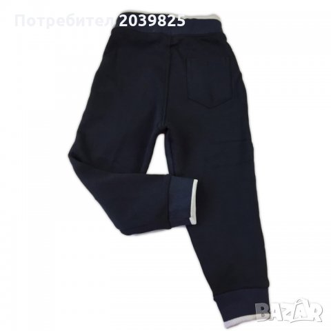 Анцуг, Долнище, Ватирано, Черно, Синьо, Тъмно, Тъмно синьо, Спортно долнище, За момче, 1 - 6 години, снимка 4 - Панталони и долнища за бебе - 22425557