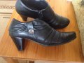 Немски кожени обувки черни N 39, снимка 1 - Дамски ежедневни обувки - 20063762