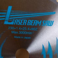 Диск за рязане на метал LASER BEAM SAW японски– нов, снимка 2 - Други инструменти - 24297876