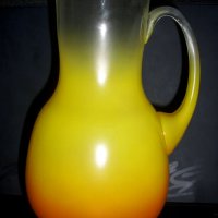 Чаши и кана за фреш матирано цветно стъкло, снимка 4 - Сервизи - 23617418