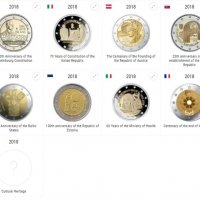 2 Евро Монети (възпоменателни) 2018 / 2 Euro Coins 2018 UNC, снимка 2 - Нумизматика и бонистика - 20757629