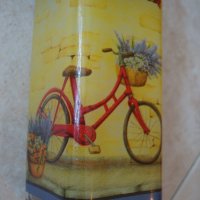 " Ретро велосипед " - стъклено кухненско шише от Италия, снимка 2 - Кухненски принадлежности - 23400633