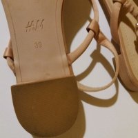Дам.сандали-/сатен/-№39-"H&M"-цвят-розова пудра., снимка 12 - Сандали - 21474215