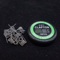 Clapton Coils 26GA A1 32GA A1 10броя 0.8ohm готови клаптън намотки, снимка 4 - Други - 16764622