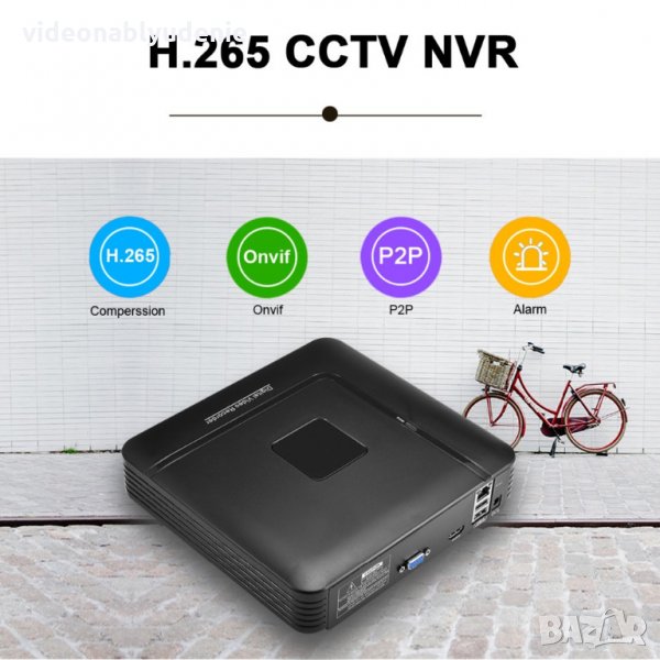 4K 3840*2160 SUPER ULTRA HD ONVIF P2P 4/8/9/16/32 Канален H.265 NVR за до 5 Mегапикселови IP Камери , снимка 1