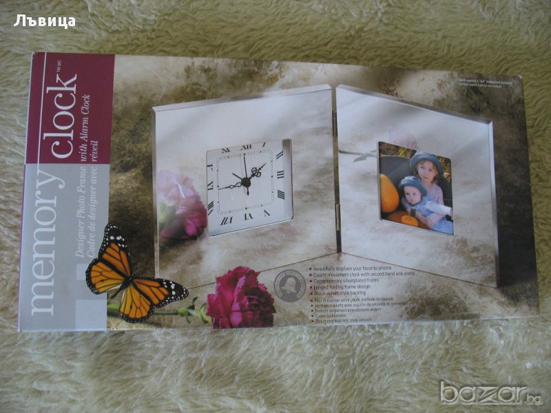 Нов Кварцов Часовник - дизайнерски- сувенирен - сребърно покритие , снимка 1