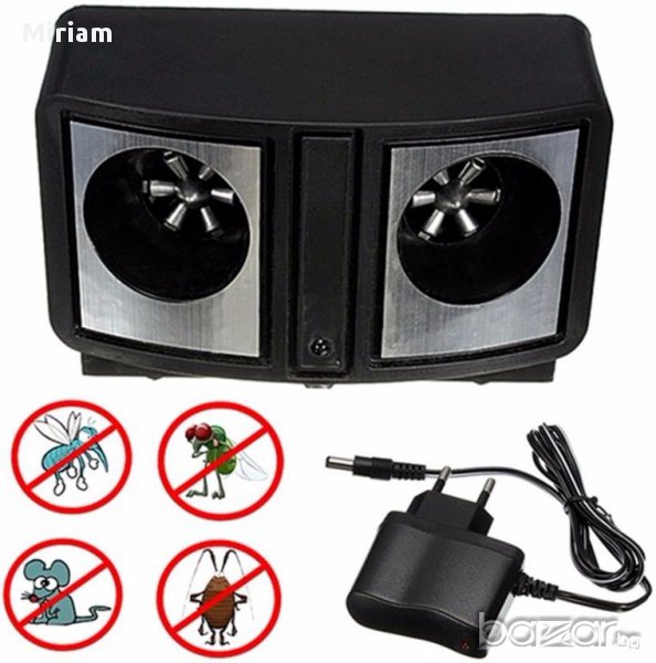 Двоен мощен ултразвуков уред за защита от всякакви вредители 25 лв., снимка 1