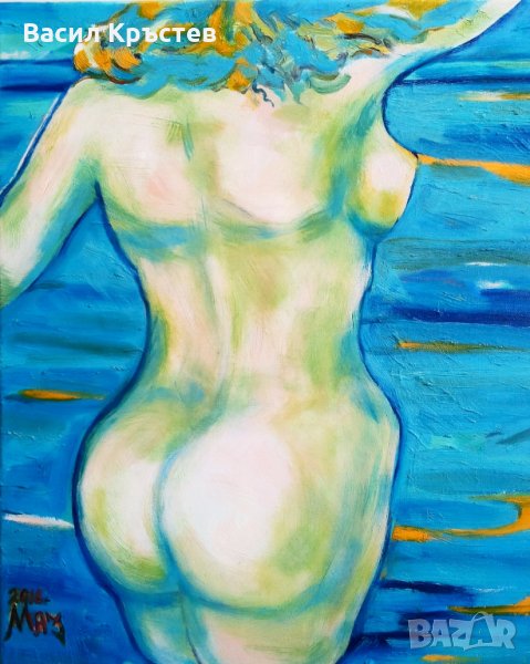 Картина " Жена в море от щастие " - 2, снимка 1