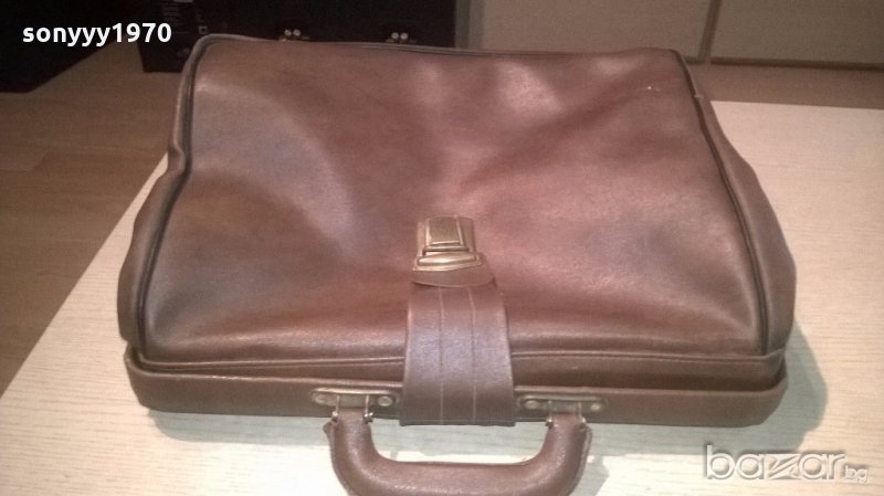 АНТИКА-ретро кожена докторска чанта 40х31х15см, снимка 1