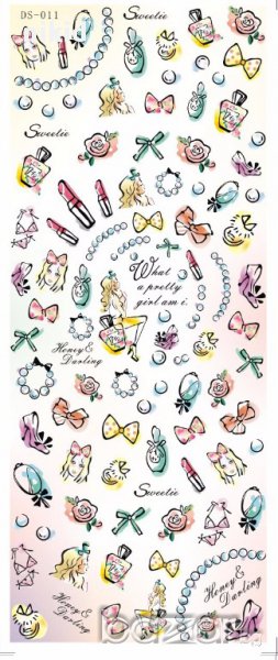 лист татос козметика грим  ваденки водни стикери за нокти маникюр, снимка 1