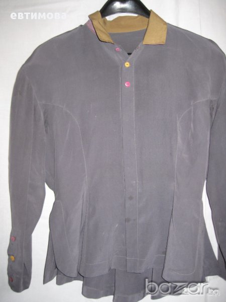 Дамска копринена дизайнерска блуза, 40 (M), снимка 1