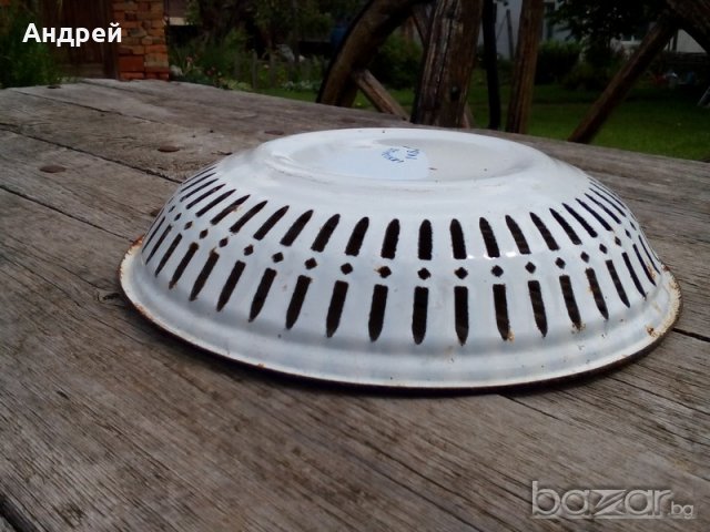 Стара емайлирана фруктиера, снимка 5 - Антикварни и старинни предмети - 18965402