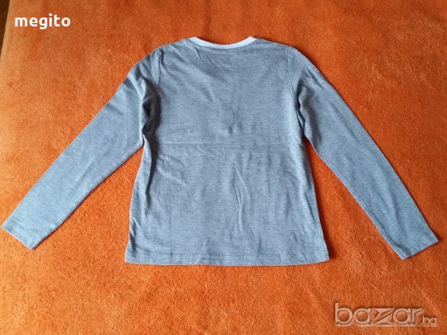 Нова сива блуза с дълъг ръкав за момче на Peppets - 6-8 год  - 122-128 см, снимка 2 - Детски Блузи и туники - 18496236