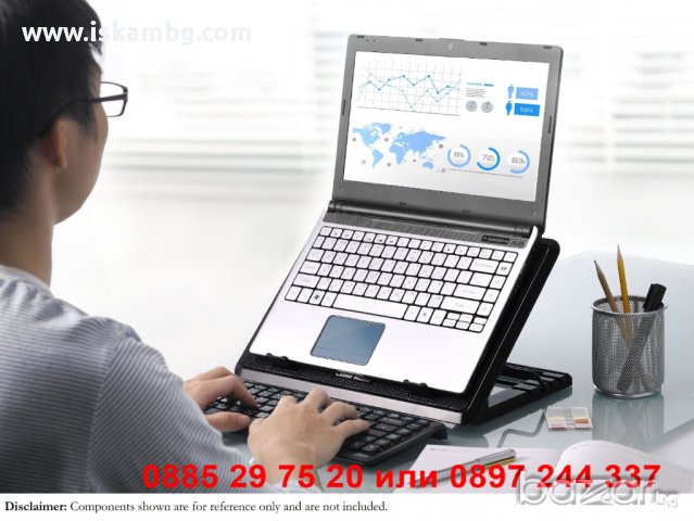 Мултифункционален Охладител за лаптоп от 9 до 17 инча - код Ergonomic, снимка 7 - Друга електроника - 13038668