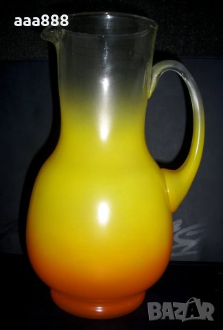 Чаши и кана за фреш матирано цветно стъкло, снимка 4 - Сервизи - 23617418