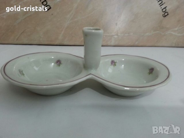 Стар български порцелан солница , снимка 2 - Антикварни и старинни предмети - 26107158