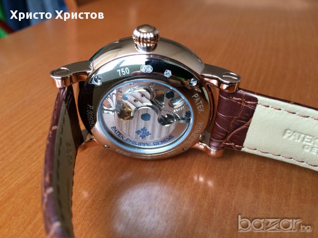 Мъжки луксозен часовник PATEK PHILIPPE клас ААА+ реплика, снимка 7 - Мъжки - 8543456