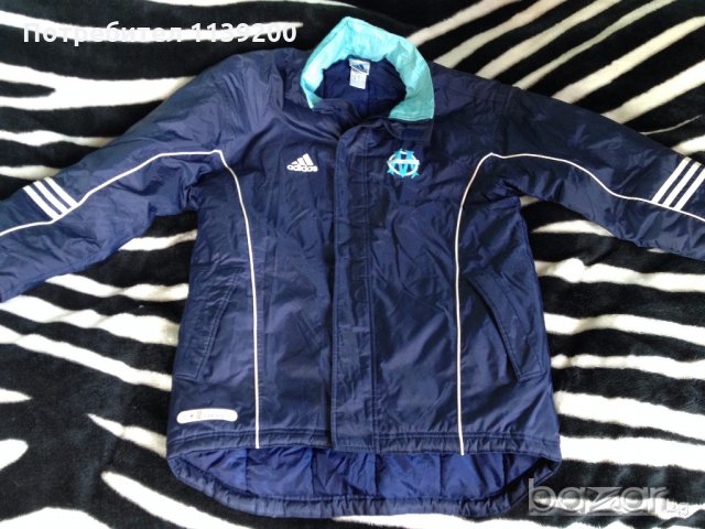 Мъжко зимно яке ADIDAS L оригинал тъмносин цвят, снимка 2 - Якета - 19647681