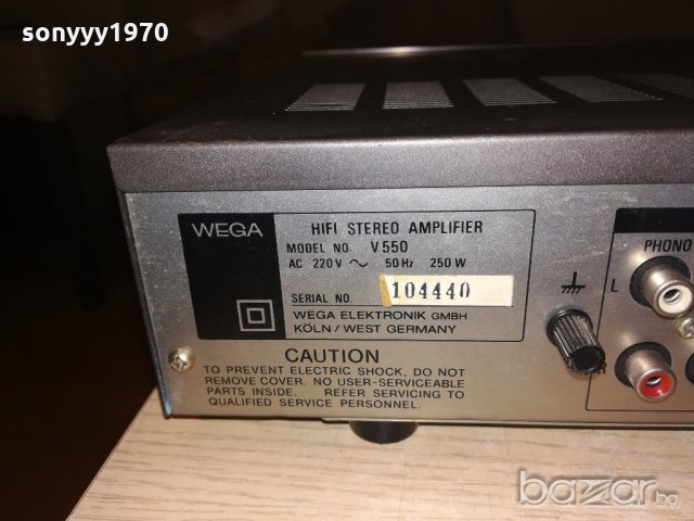 wega hifi amplifier-made in west germany-внос швеицария, снимка 18 - Ресийвъри, усилватели, смесителни пултове - 20265087