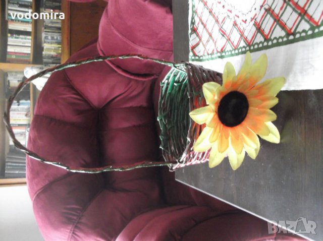 Ръчно изработена декоративна кошница, снимка 2 - Декорация за дома - 22675143