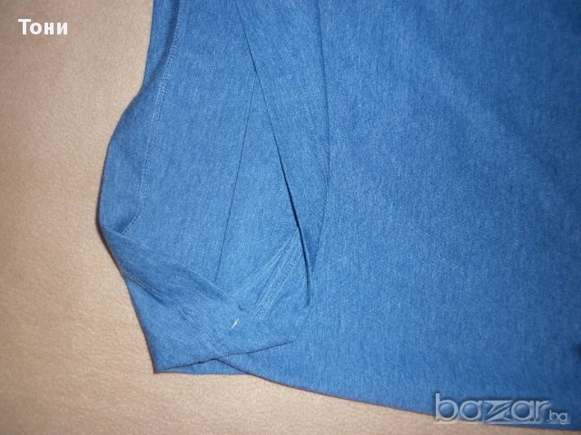 Синя  права рокля H&M basic, снимка 5 - Рокли - 15591591