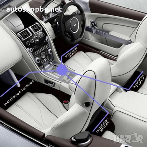 4бр.светлини за вътрешна декорация на автомобила с 7 цвята,, снимка 3 - Аксесоари и консумативи - 25938232