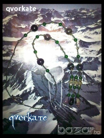 Дълго колие от жадеит, снимка 2 - Колиета, медальони, синджири - 14883666