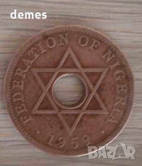  Нигерийска Федерация - 1 пени, 1959 г. - 1L, снимка 6 - Нумизматика и бонистика - 23825647