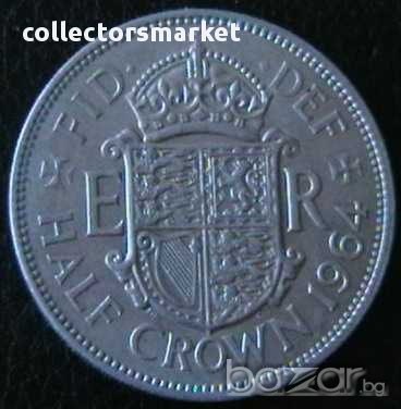 0.5 крона 1964, Великобритания, снимка 1 - Нумизматика и бонистика - 12347007