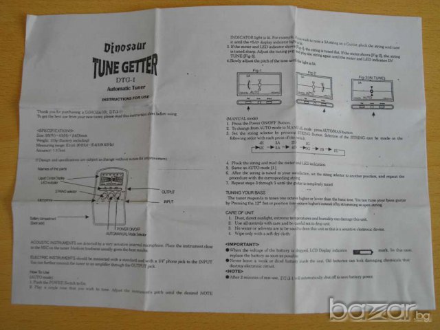 Тунер дигитален за настройване на струнни инструменти, снимка 2 - Други - 7877547