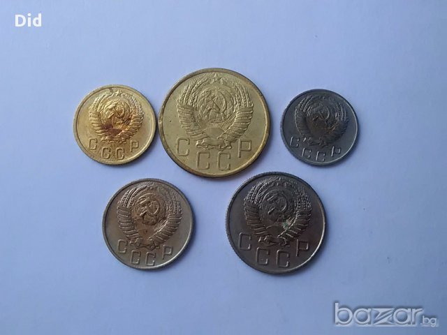 сет 5 бр.копейки 1955 г. , снимка 2 - Нумизматика и бонистика - 10820980