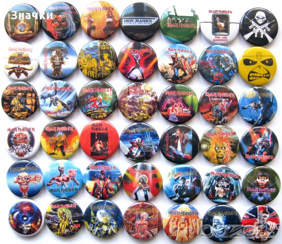 Значки на Iron Maiden, снимка 1 - Други ценни предмети - 11781985