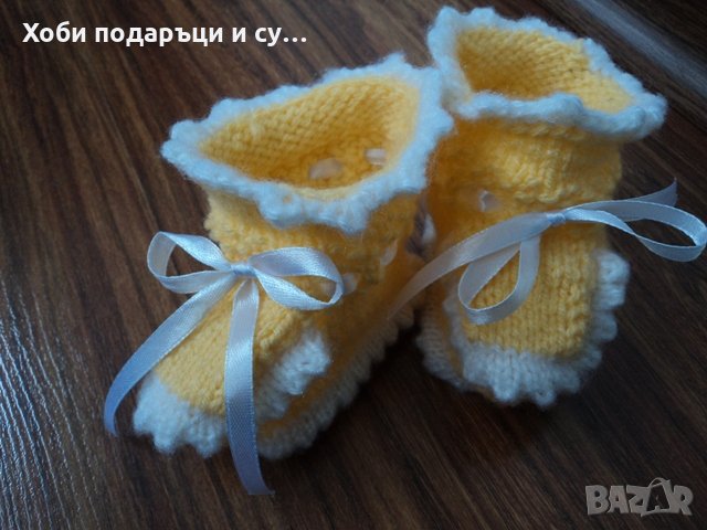 Терлички детски плетени, снимка 1 - Бебешки обувки - 23157721