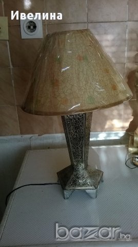 метална нощна лампа , снимка 1 - Настолни лампи - 16276435