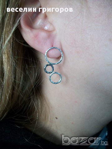 сребърни обеци, снимка 5 - Обеци - 16240333