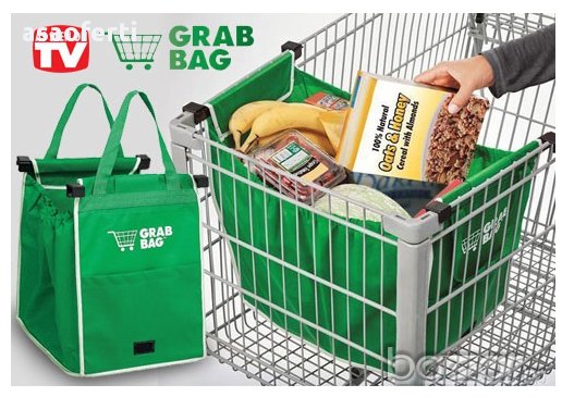Пазарски чанти за многократна употреба Grab Bag, снимка 3 - Чанти - 14855359