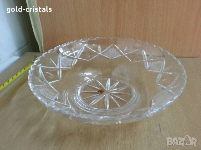 Стар български кристал купа фруктиера, снимка 9 - Антикварни и старинни предмети - 26113876