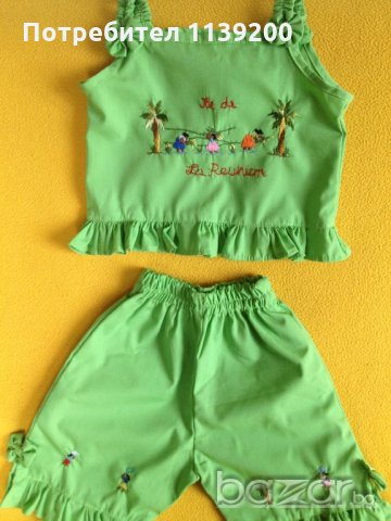 1 год нов летен костюм топ и панталон Мадагаскар, снимка 6 - Комплекти за бебе - 20866876